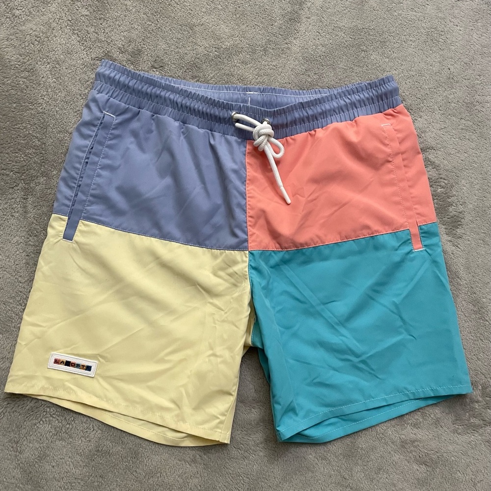 Lacoste Quick Dry Color block Swim Shorts